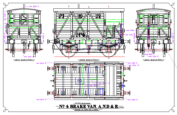 drawing of brake van No. 4